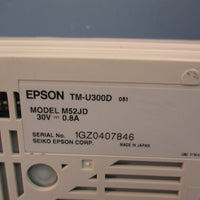 EPSON TMU300D Model: M52JD POS Impact Receipt Printer 30V0.8A Serial Interface