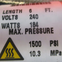 Nordson 274792D Hot Melt Adhesive Hose 6' Long 1500 PSI Max 240V 184W