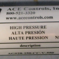 Ace Controls AGS28250CCV250 Industrial Gas Spring Push Type GS28