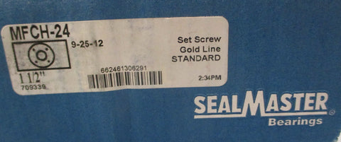 Sealmaster MFCH-24 4-Bolt Flange Mount Bearing 1-1/2" Bore MFCH24