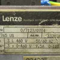 Lenze AC 760 AC Drive Type 765 US 3 x 0460V 9.5A 0110Hz Cracked Cover