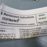 ASCO RedHat 8262G002 1/8" Solenoid Valve  New