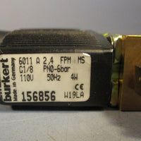 Burkert 6011 A 2,4 FPM MS G1/8 PN06bar 110V Air Gas CO2 Regulator Valve