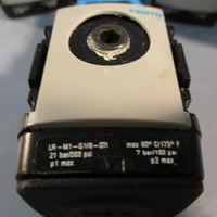 Lot of (5) Festo LR-M1-G 1/8-Q7I Pneumatic Pressure Regulator w/G 1/8 Ports