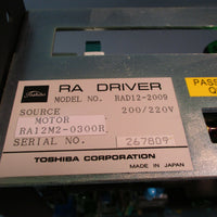 Toshiba RA Driver AC Drive RAD12-2009-D300 200/220V Used