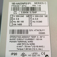 Allen Bradley Variable Speed Controller FRN: 7.06 Ser C 160-AA03NPS1P1