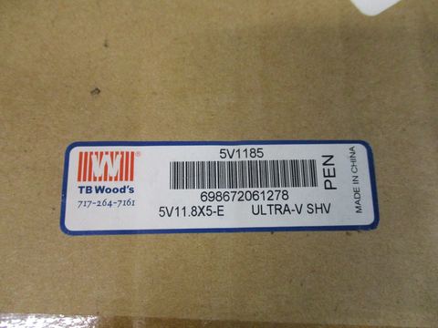 TB Woods 5V1185 UltraV Sheave 5V11.8X5E Factory Sealed