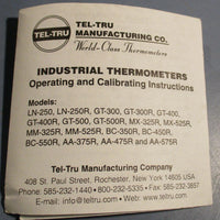 Tel Tru Theromometer GT500R 1/2" Npt   0/200 F  18" Stem 38101850