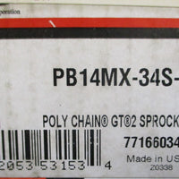 Gates PB14MX34S68 Poly Chain GT2 Sprocket 77166034 1" Bore 34 Grooves 6.47" OD
