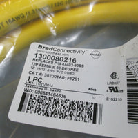 Brad Connectivity 12" 16/12 AWG PVC Cordset 1300080216