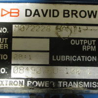 David Brown M072228 BANTI Reducer Gearbox 28:1 Ratio 15/8" Shaft Dia NOS