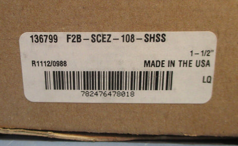 Dodge 136799 F2B-SCEZ-108-SHSS Stainess Steel Flange Bearing 1-1/2" Bore NIB