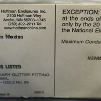 Hoffman F44WN2 Steel Feed Through Nipple 4" x 4" x 2" Wireway Nema 12