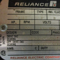 Reliance P21482C Duty Master AC Motor 3HP 865RPM 1-3/8" Shaft Dia