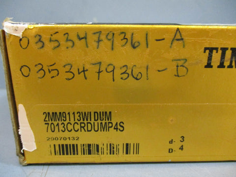 Timken 2MM911WIDUM Super Precision Bearing d3 D4 7013CCRDUMP4S Set of Two