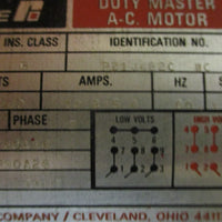 Reliance P21482C Duty Master AC Motor 3HP 865RPM 1-3/8" Shaft Dia