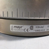 MAYR ROBAstop ELECTRICAMAGNETIC BRAKE 24V, 87W, 100Nm 8/802.412.3