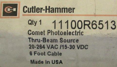 Eaton Cutler Hammer 11100R6513 Photoelectric ThruBeam Sensor 20264VAC/1530VDC