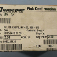 Gardner Denver RV02 Relief Valve Replacement 5 5/8" Length
