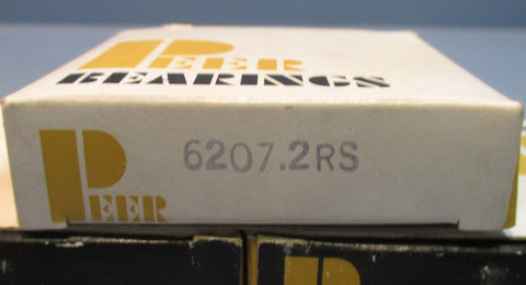 Lot of 3 Peer Bearing 6207.2RS Deep Groove Ball Bearing with 2 Seals 35 ID New
