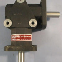 Crown Zero-Max C204806 Two-Way Right Angle Gearbox 2:1 Ratio 3/4" Shaft Dia