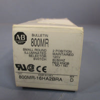 Allen Bradley Small Round Illuminated Selector Switch Ser. D 800MR16HA2BRA