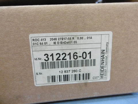 Used Heidenhain 31221601 ROC 413 Shaft Encoder 6MM 5VDC