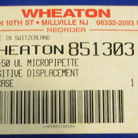 Wheaton 851303 Positive Displacement Micropipette 1050 uL