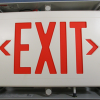 Hoffman 403013PCICC Single Side Exit Sign 15.5"/11.5"/5.5"