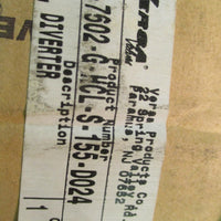 NIB Versa Diverter Control Valve TSG-7602-G-MCL-S-155-D024
