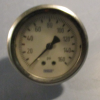 Lot of (2) Wika Pressure Gauge 0160 PSI  11/2  in Dial 1/2 NPT
