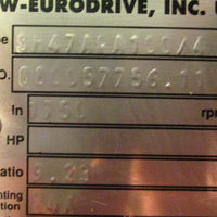 Sew Eurodrive SH47AQA100/4 Gear Reducer 9.23:1 Ratio, 930 LbIn Torque