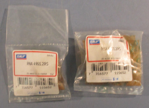 SKF RNA 4901.2RS Needle Roller Bearing 13mm W 16mm Bore 24mm OD Lot of 2