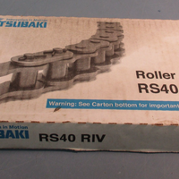 TSUBAKI RS40 RIV 10FT SINGLE STRAND ROLLER CHAIN, 0.5" Pitch, Chain Size #40