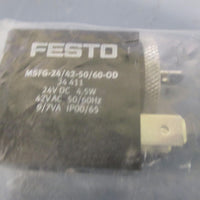 FESTO SOLENOID COIL 42VAC 24VDC 4.5W 50/60HZ MSFG24/4250/600D