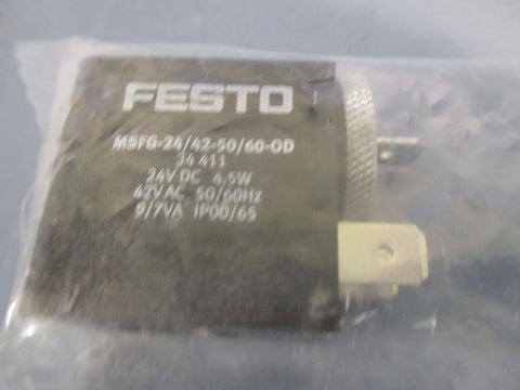 FESTO SOLENOID COIL 42VAC 24VDC 4.5W 50/60HZ MSFG24/4250/600D