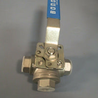 Bonomi Ball Valve 3/4 In 3Way Hand Operated CF8M 1000 WOG BV3IGTF0751A