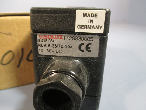 VISOLUX PHOTOELECTIC SENSOR 1030VDC 9.418 064 RLK 635/7c/40a