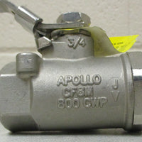 Apollo 7660427A 3Way Ball Valve CF8M Body 316SS Stem and Ball