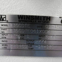Winsmith 935 935CDTE061XOD4 Gearbox 25:1 3.45 Input HP 1750 Input TQ