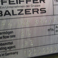 Pfeiffer Balzers PK D25 652/F0199 DU0 06 0A Vacuum Pump  2.2 kW 230/460 V Motor
