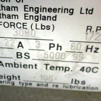 Hindon Invicta ULBK/2814/4/01/60/UA 261340 Vibrator 3080 Lb Force 0.67 HP
