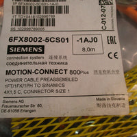 Siemens Power Cable Preassembled 6FX80025CS011AJ0 8.0M NEW