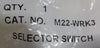 (Lot of 3) Eaton M22-WRK3 3-Position Selector Switch