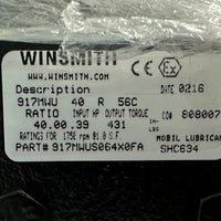 WINSMITH GEARBOX/WORM GEAR 40:1 RATIO 917MWU40R56C