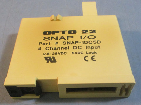 Opto 22 Snap I/O SNAPIDC5D 4 Channel DC Input Module 2.528VDC 5VDC Logic