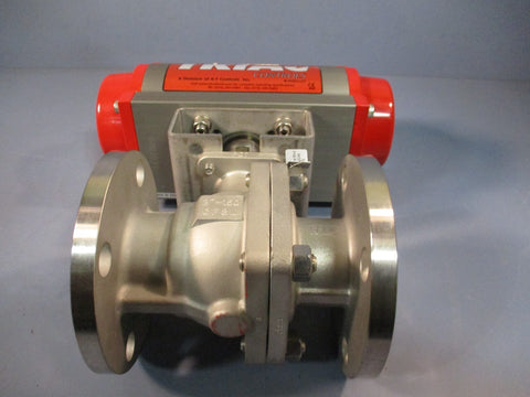 TRIAC 2" FLANGE BALL VALVE w/ PNEUMATIC ACTUATOR SS 90FS200/2R5SXX