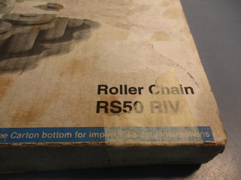 TSUBAKI RS50 RIV SINGLE STRAND RIVETED ROLLER CHAIN ANSI#50, STEEL, (5/8" PITCH)
