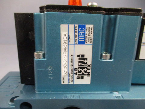MAC Valves, Pneumatic Air Solenoid Valve 24VDC, 6213C411PM591DA w/PME591DAAG