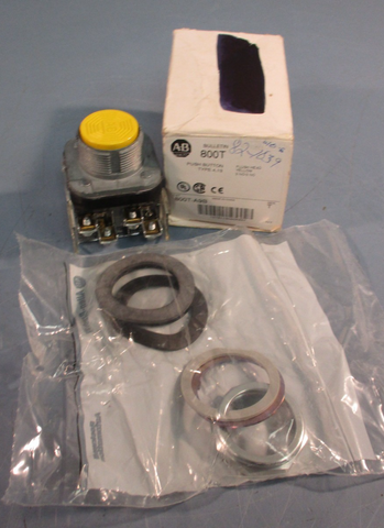 Allen-Bradley 800T-A9B Ser. T Push Button Flush Head Yellow